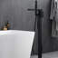 Robinet de baignoire avec douche à main en noir mat - Rouille, débit de 6 GPM, finition de soupape incluse, résistance à l'écoulement et à la corrosion, quincaillerie de fixation