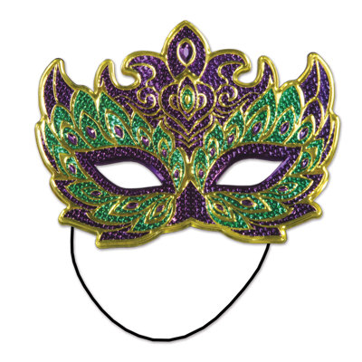 Masque de déguisement Mardi Gras - paquet de 12