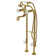 Kingston Brass Kingston Three-Handle 2-Hole Freestanding Clawfoot Tub Faucet Package with Supply Line and Stop Valve