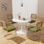 Ensemble de table de salle à manger à piédestal 5 pièces-746446185-746666786-746666787