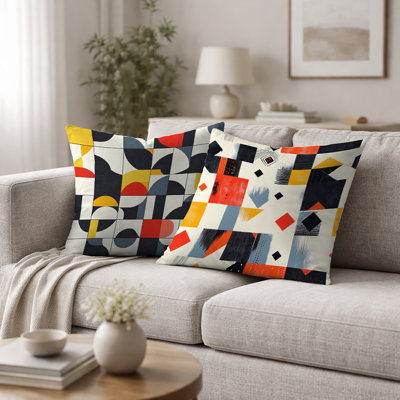 Coussin Minimal Quilt - Patchwork