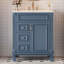 Meuble-lavabo moderne de 24 pouces avec lavabo en céramique, deux tiroirs et tablette réglable pour les petits espaces-304569212