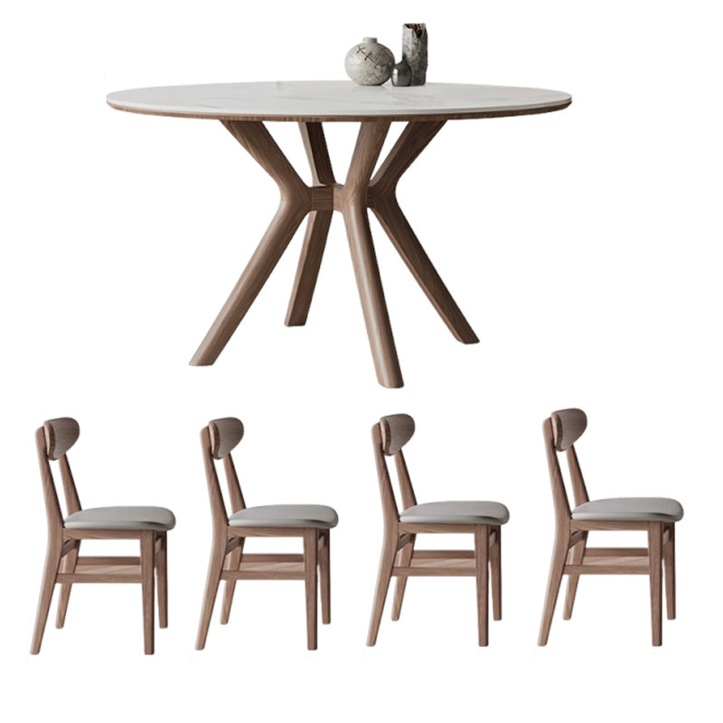 Nordic simple round dining table, 29.53"H x 47.24"L x 47.24"W