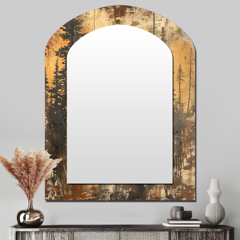 Miroir mural arqué sur métal Bigfoot, 43 po x 33 po