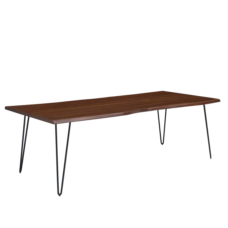 Modway Ardor 96" Live Edge Acacia Wood Dining Table, Black