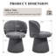 Chaise de salle à manger pivotante rembourrée avec dossier (ensemble de 4)-125810904-125810902