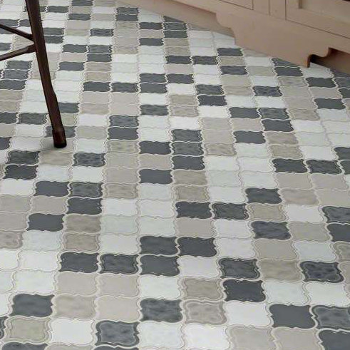 Carreau de mosaïque en céramique 11,26 po x 12,05 po Victoria, Mélange chaud