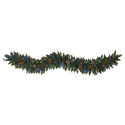 12'' in. Lighted Faux Garland