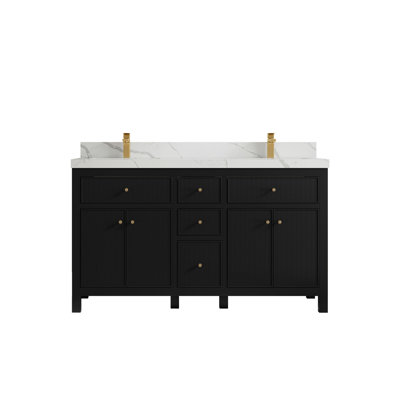 60'' Double Bathroom Vanity with Top