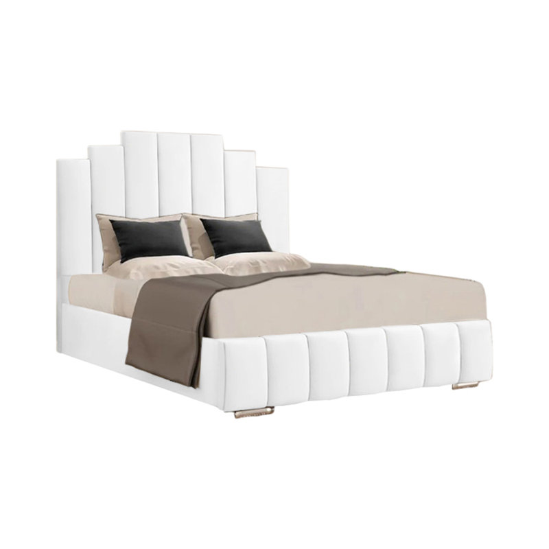 Chazlynn Upholstered Bed, Single (3'), White