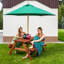 Priscilla 6 - Person Wood Patio Dining Set with Rectangular Table-704828417-790321674