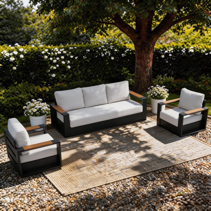 Ensemble de conversation pour 5 personnes avec chaises pivotantes, White, Gris, Chaise à pivot