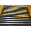 Small Scatter Size Antique Blue White Stripe Pattern Cotton Dhurrie Kilim Rug