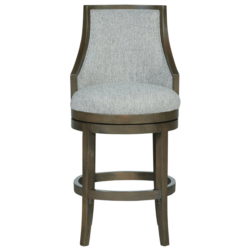 Tabouret de bar 30 po Robroy, Gris anthracite, Indigo 8789, Petit - nickel noir