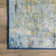 Melanarka Abstract Power Loom Performance Blue Rug