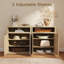 Buffet 29,9 po avec espace de rangement ouvert et 2 tablettes réglables