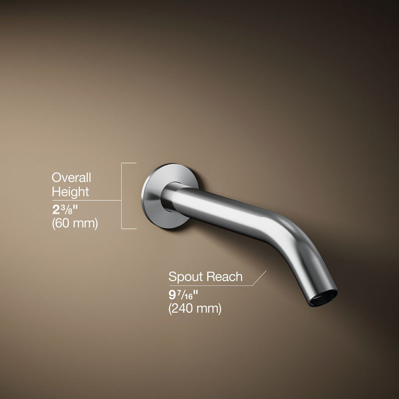 Wall Mounted Tub Spout Trim, Polished Chrome