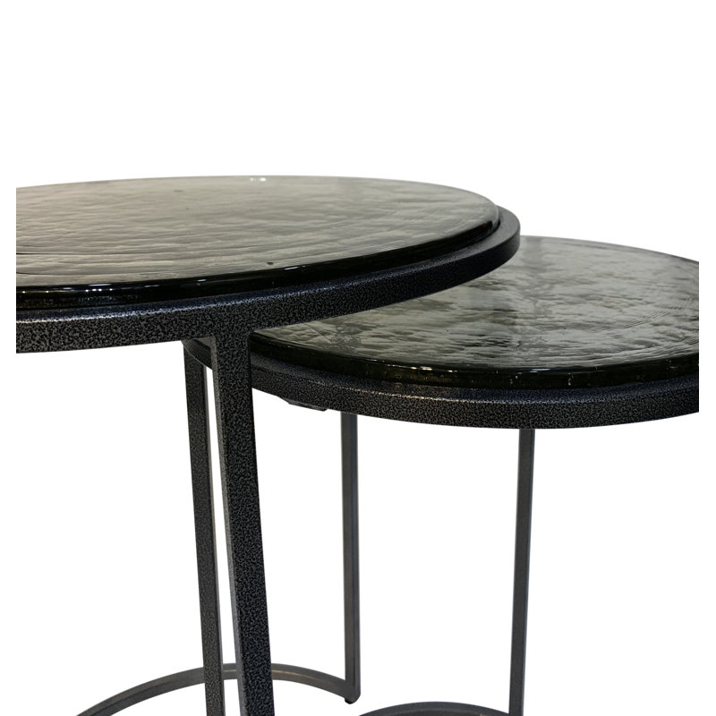 Alga Glass Top Nesting Tables