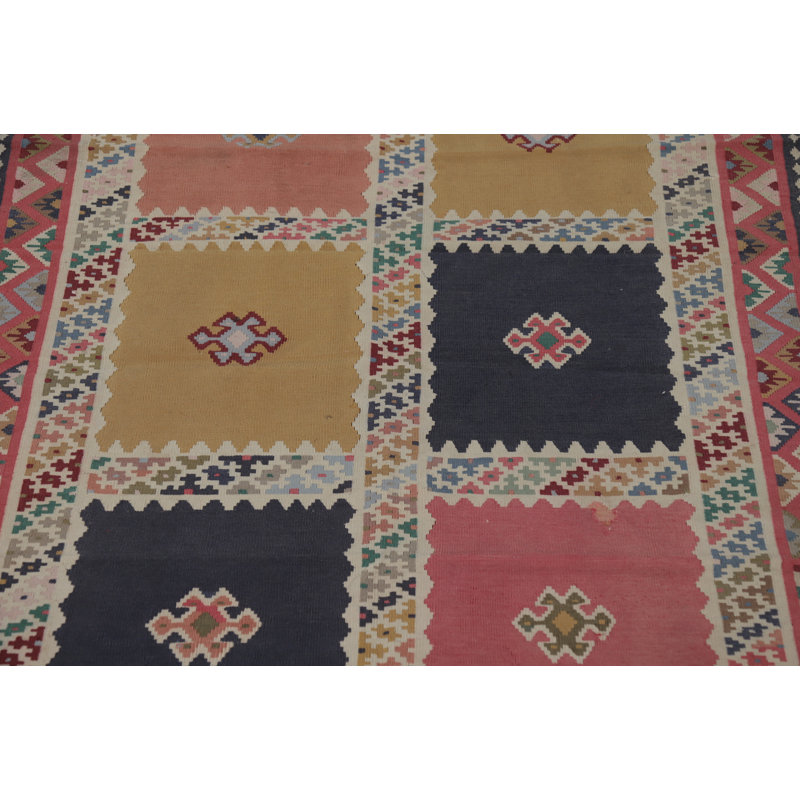 Tapis à motif géométrique kilim 3 x 5