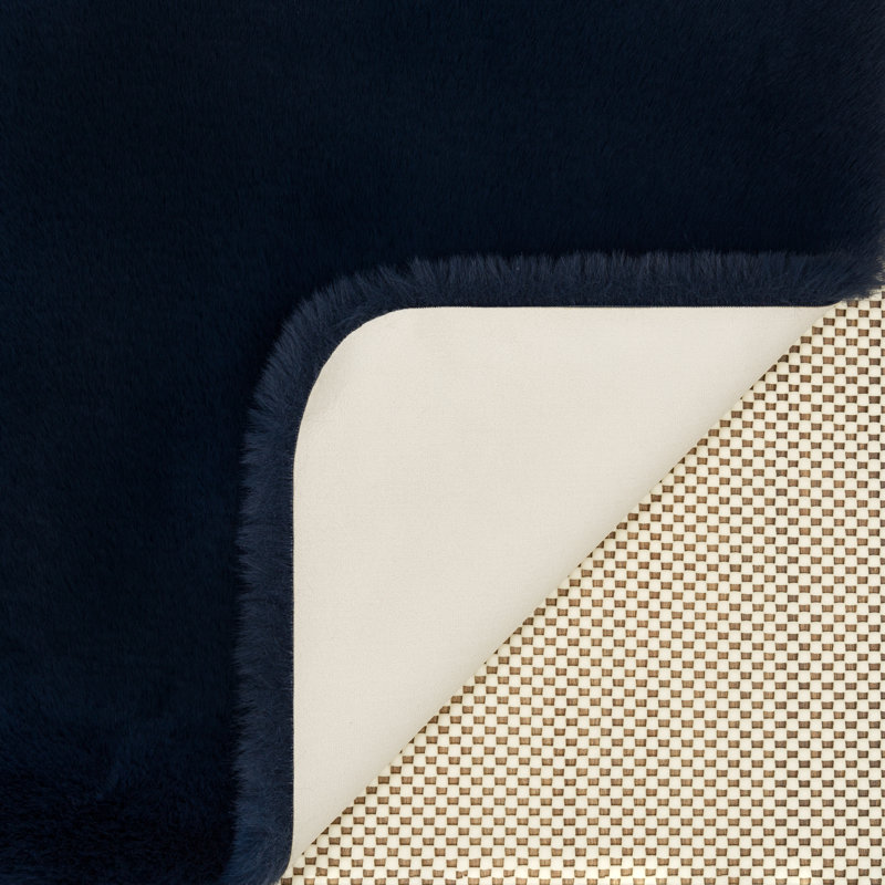 Tapis pour salle de bain Ramos, Indigo, L 27 po x L 45 po