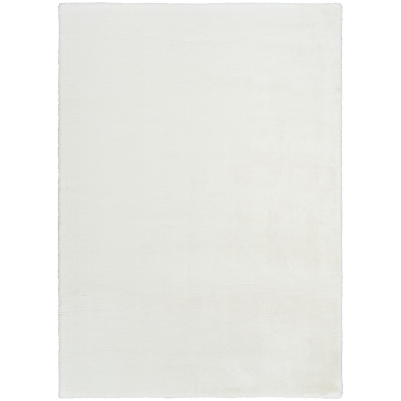 Maselli White Contemporary Indoor Rug, Rectangle 4' x 6'