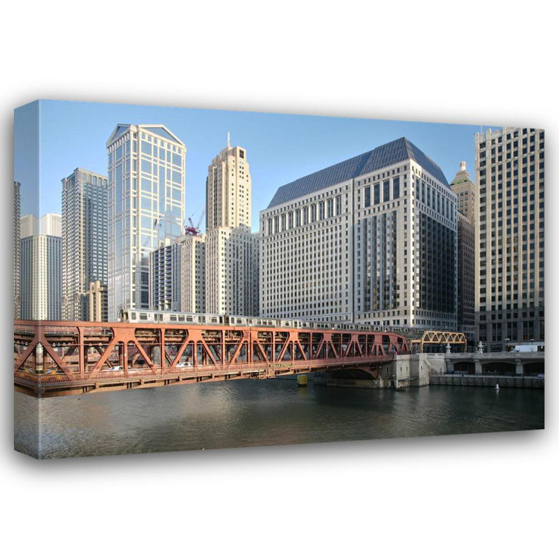 Pont Wells Street, Chicago, H 13 po x l 18 po