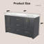 Ensemble de meuble-lavabo double 60 po Liskeard