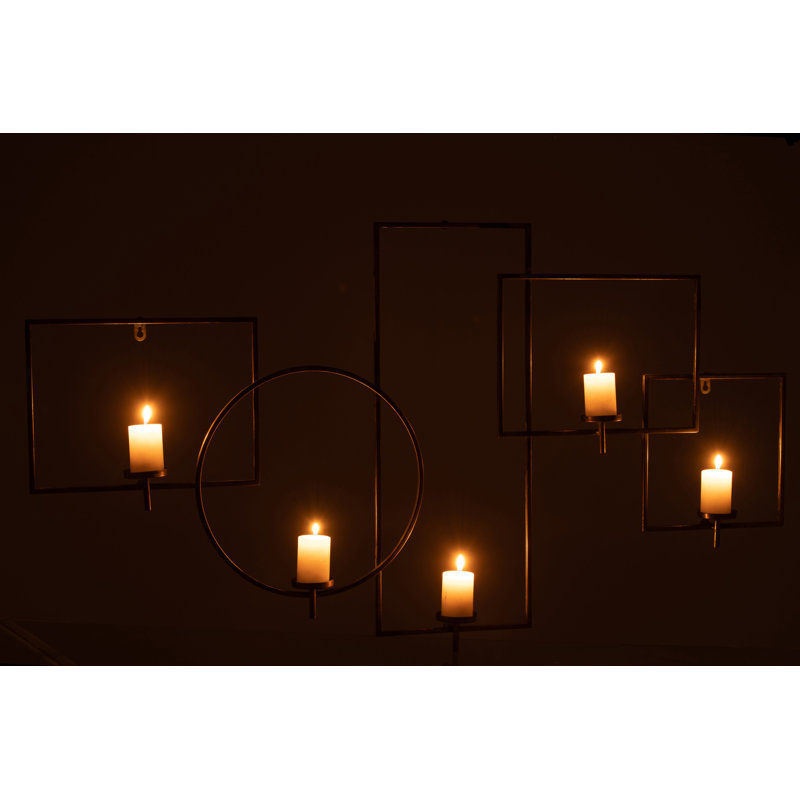 Metal Wall Candelabra, Gold