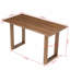 Table de salle à manger à hauteur de comptoir de 63 po en bois massif, table de cuisine rustique moderne de style campagnard avec pieds en forme de U, 4 à 6 places pour la salle à manger et la maison