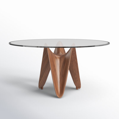 Amina Round Glass Top Dining Table