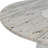 Marble Accent Table Round Modern Stone Side Table with Sculptural Split-Top Design for Living Room, Bedroom, or Office 24" Ivory & Gray