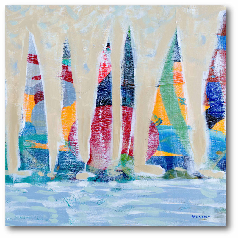 « coloré voile ii », reproduction sur toile tendue, H 16 po x l 16 po