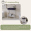 Meuble-lavabo simple autoportant 24 po avec plateau en céramique intégré-94109198-94109197