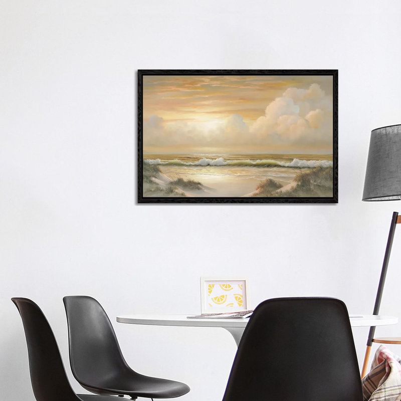 Dusk 1 Piece Painting on Canvas, 101.6 cm H x 66.04 cm W, Black Floater Frame