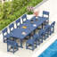 Ensemble de salle à manger de patio en PEHD pour 10 personnes avec table rectangulaire HikHDPE-558300897-562727768