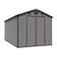 Remise de rangement extérieure en résine verrouillable 8 po x 14 pi - Polypropylène gris foncé