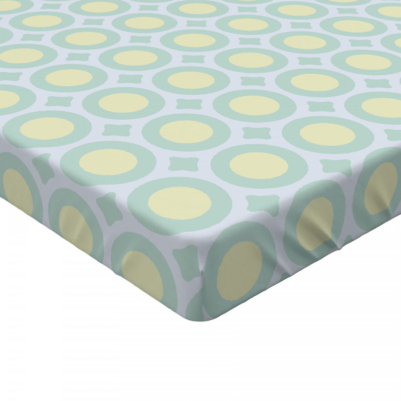 Microfiber Geometric Fitted Sheet, Full Fitted Sheet