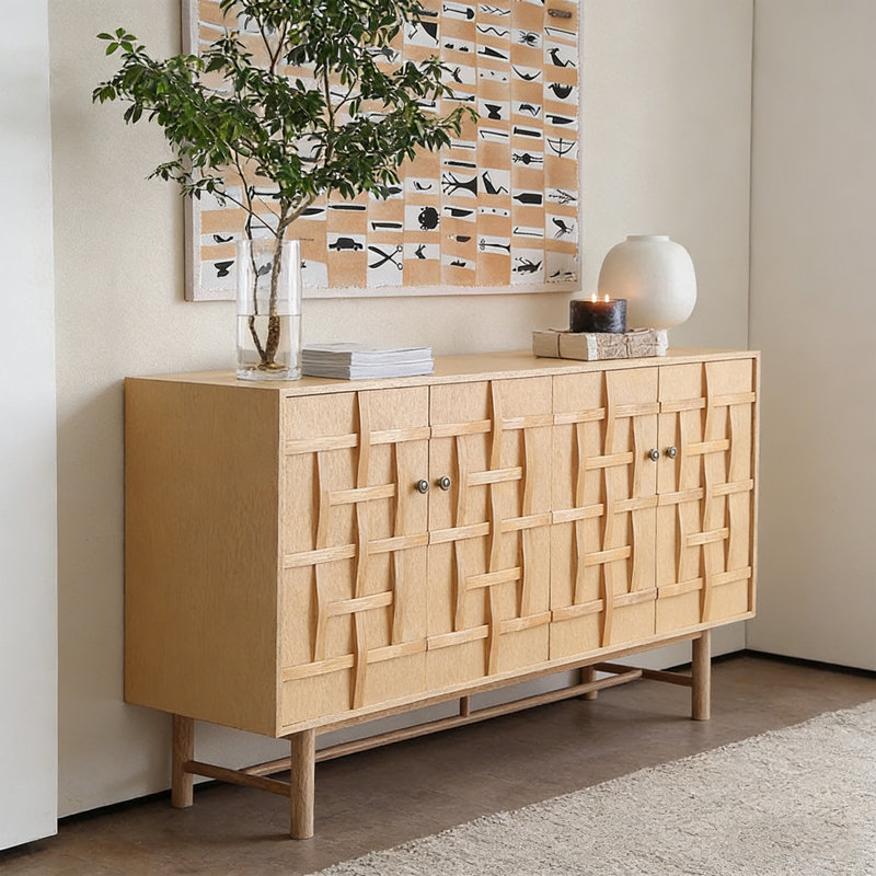 Retro Style Wall-Mounted Sideboard