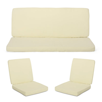 Ensemble de 6 chaises d'extérieur en osier et coussins de causeuse, avec 1 coussins de causeuse et 2 2 coussins de siège à dossier haut pour meubles de patio
