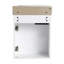 Meuble-lavabo à fermeture en douceur avec lavabo et support de rangement, 16 po pour petite salle de bain-288657574