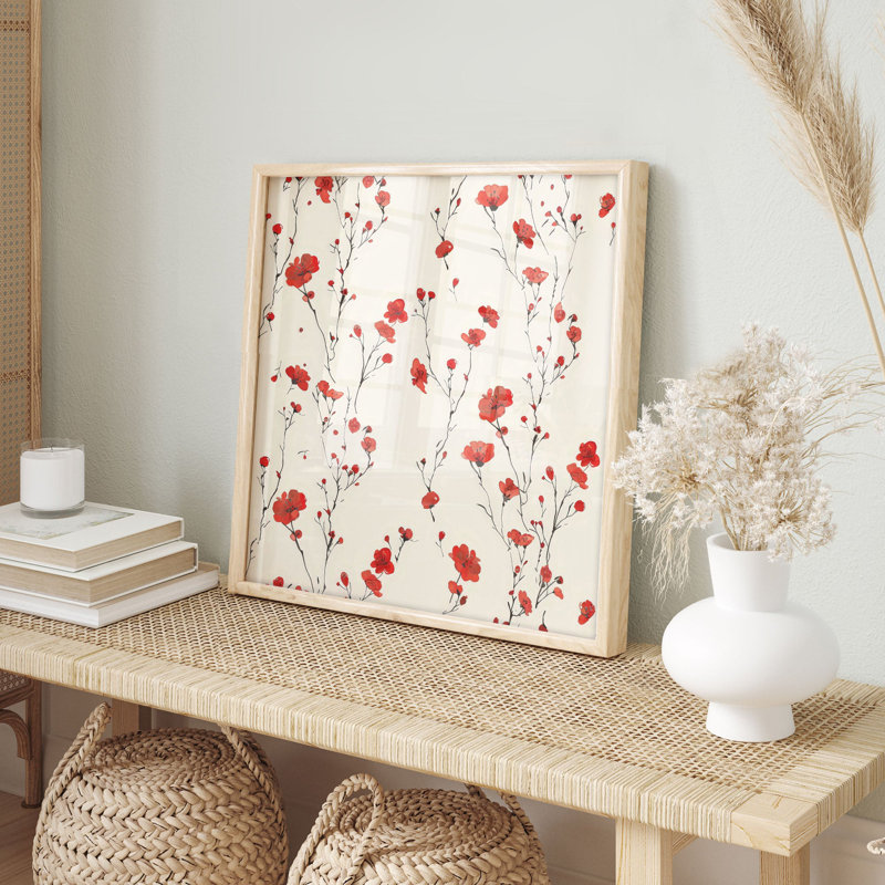 Impression florale sans cadre, H 16 po x l 16 po