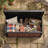 100 Gallon Resin Deck Box, Cognac Walnut Wood‑Look Polypropylene Outdoor Storage Box