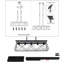 Lustre suspendu industriel noir et blanc de 32 po à 5 lumières, cage moderne en métal, luminaire suspendu réglable pour la salle à manger, la cuisine et le salon (sans ampoules)