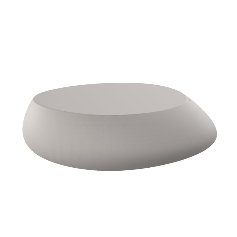 Stone Plastic Coffee Table, Ecru