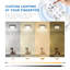 Ventilateur de salle de bain avec lumière DEL RVB, puissant ventilateur de salle de bain de 1,5 pi³ / min avec lumière et télécommande de 110 pi³ / min, plafonnier, carré-116247417