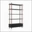 Bibliothèque avec bibliothèque et bibliothèque en bois de 74,4 pouces de hauteur, étagères et tiroirs de rangement noirs à 5 niveaux, tablettes modernes autoportantes en placage de bois massif, salon, salle d'étude, cuisine