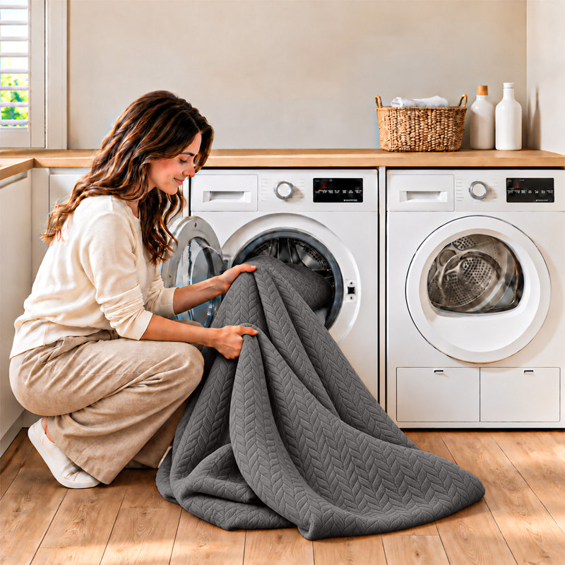 Ensemble d'édredon léger en microfibre avec taies décoratives Oxford, King Comforter + 2 Standard Shams, Gris anthracite