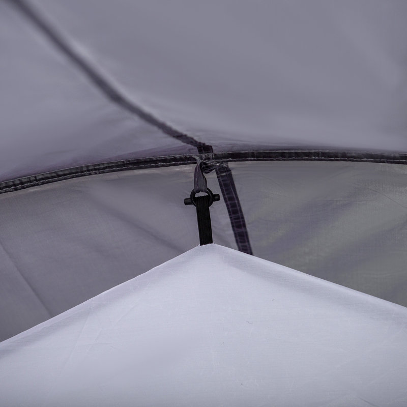 Arnlaugur 4Pop-up Camping Tent w/ Ground Sheet 4 Windows, Grey
