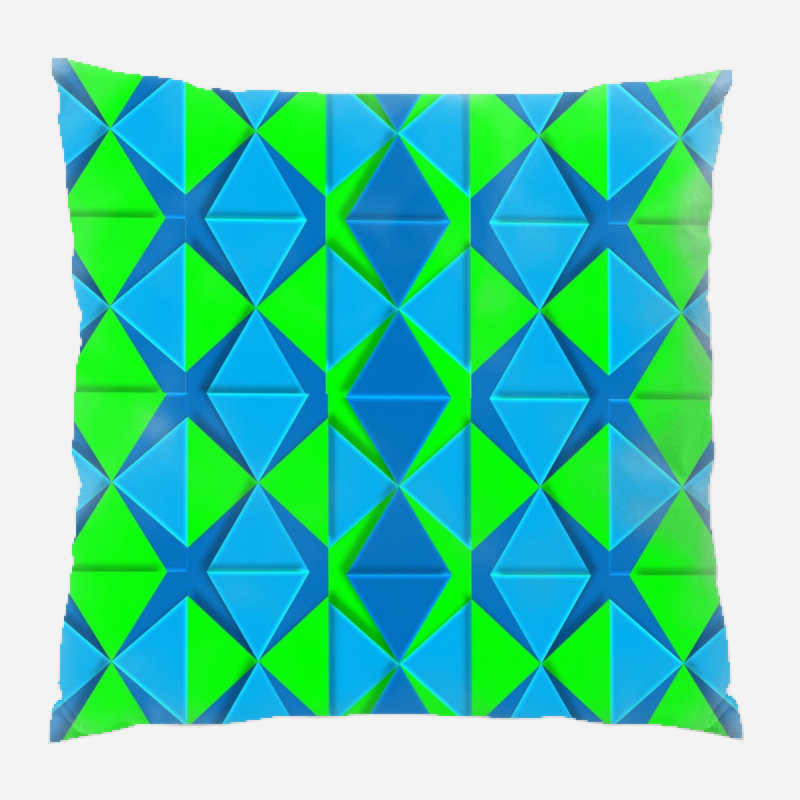 Geometric Microsuede Reversible Throw Pillow