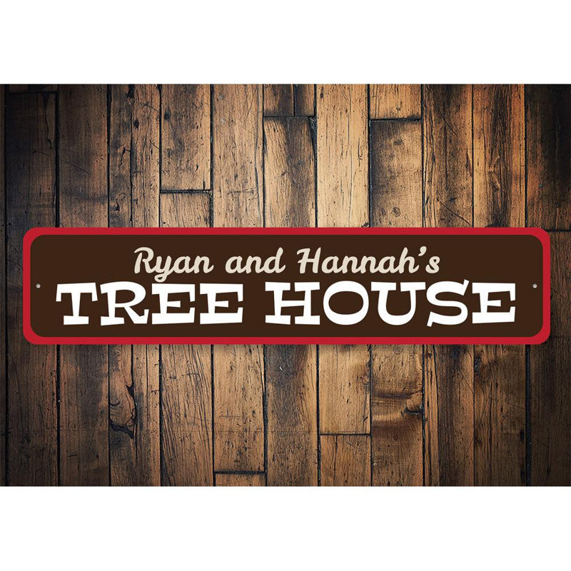Plaque en aluminium Tree House, H 6 po x l 24 po x P 0,063 po